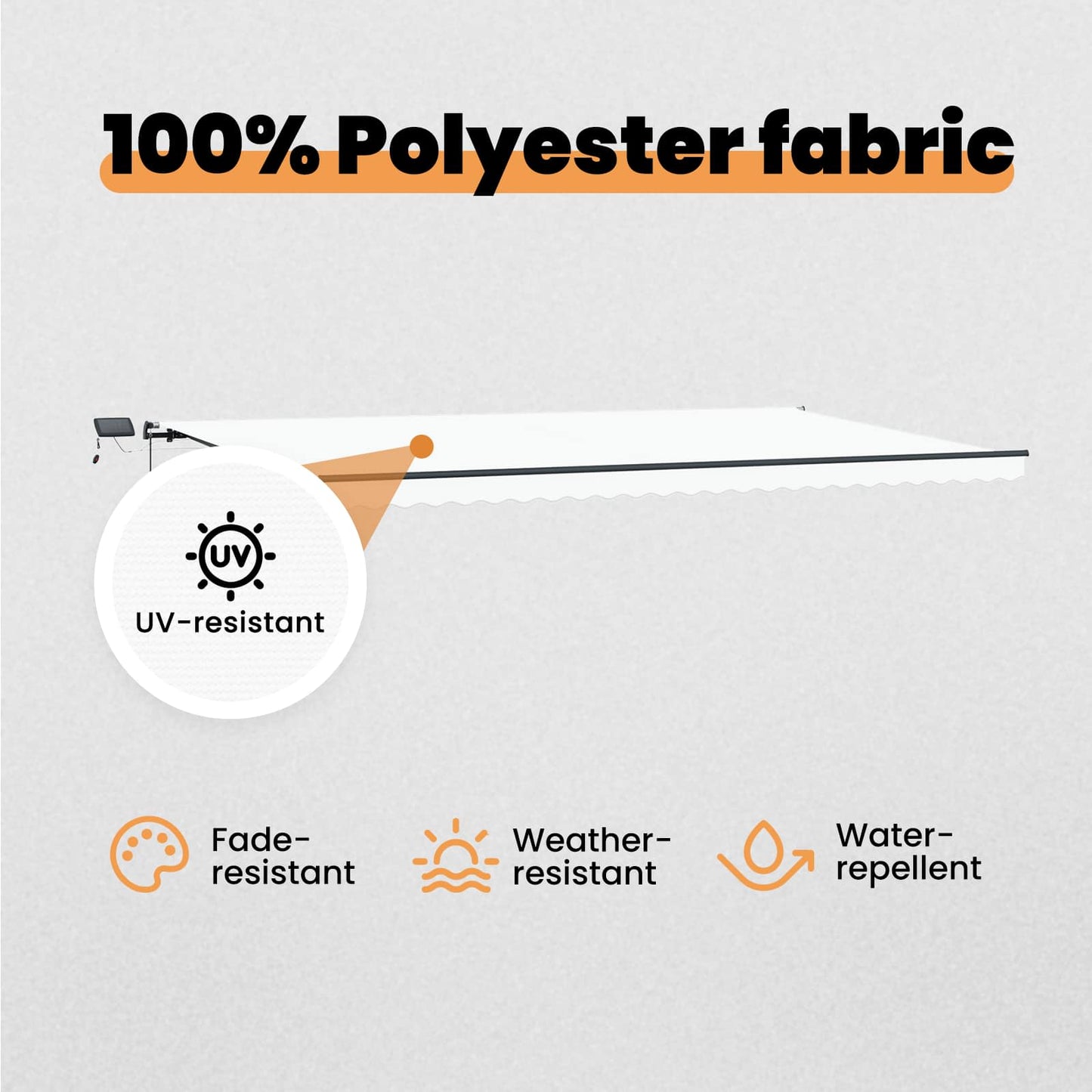 Retractable Awning White 600 x 300 cm Fabric and Aluminium