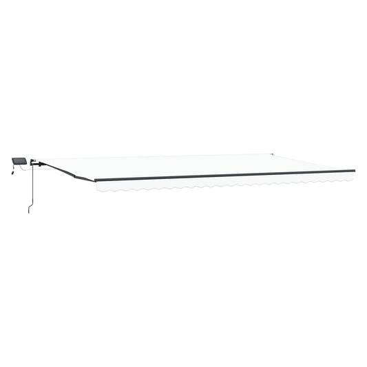 Retractable Awning White 600 x 300 cm Fabric and Aluminium