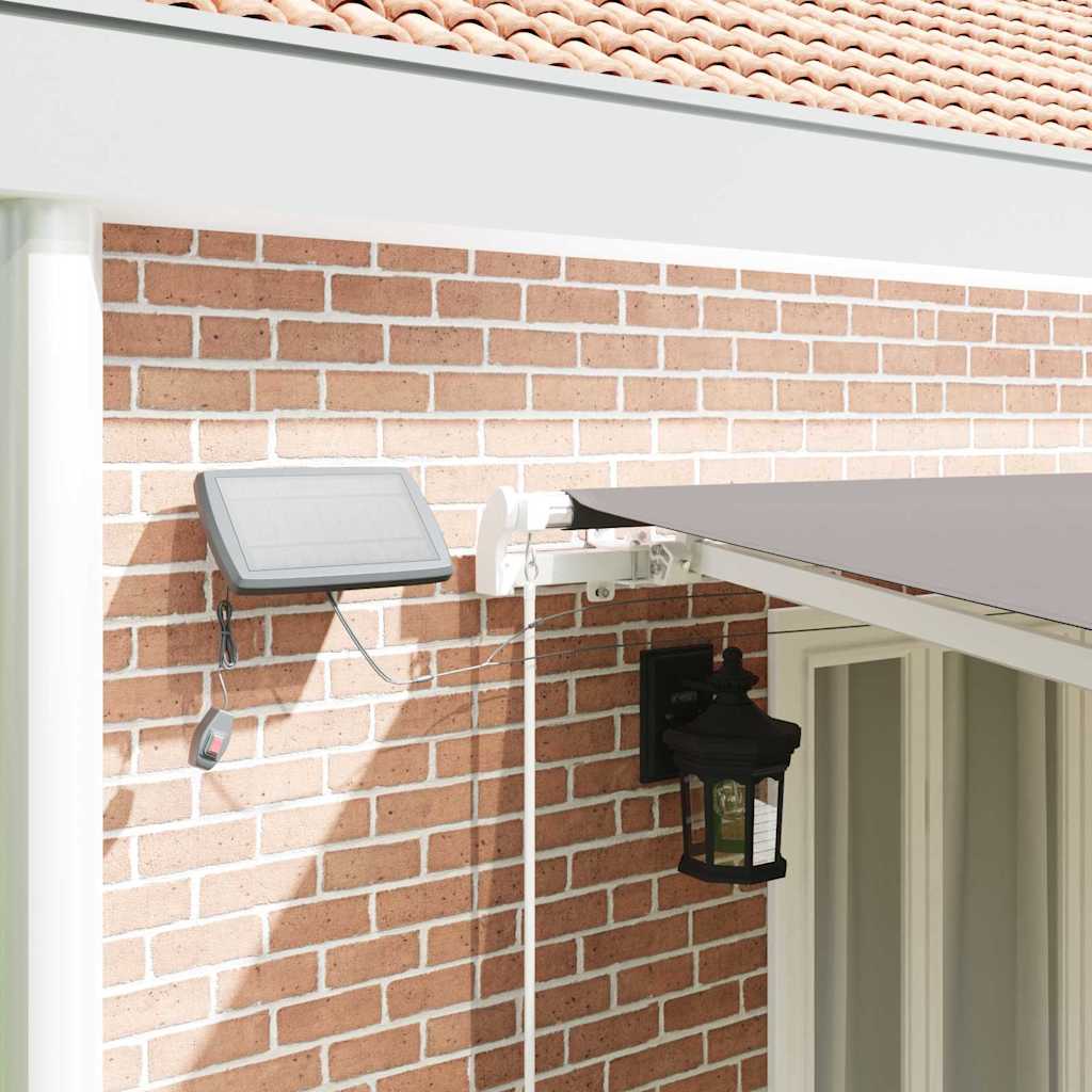 Retractable Awning Light Grey 600 x 300 cm Fabric and Aluminium