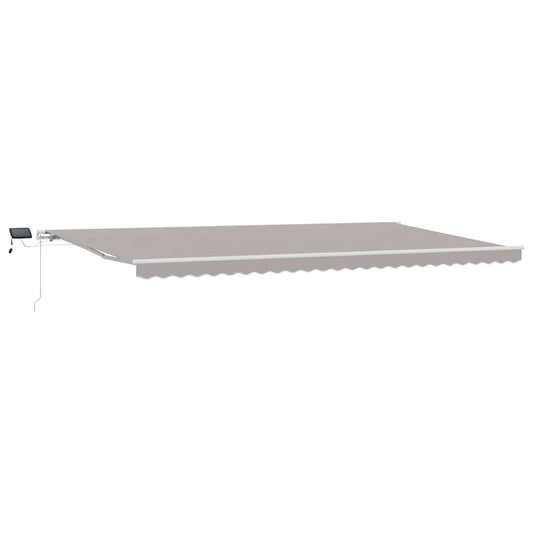 Retractable Awning Light Grey 600 x 300 cm Fabric and Aluminium
