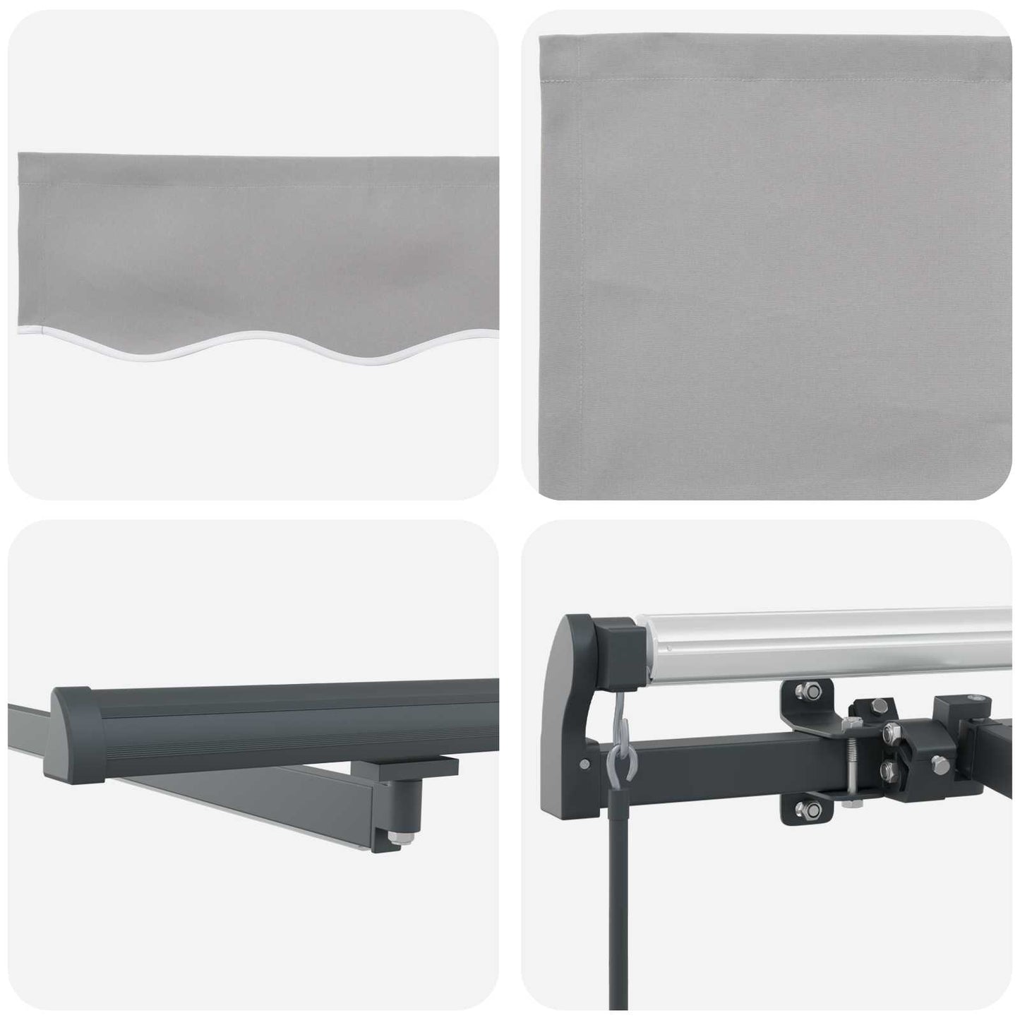 Retractable Awning Manual Light grey 600 x 300 cm Fabric