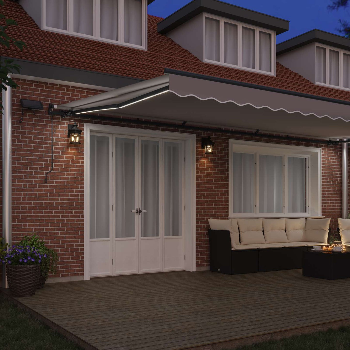 Retractable Awning Manual Light grey 600 x 300 cm Fabric