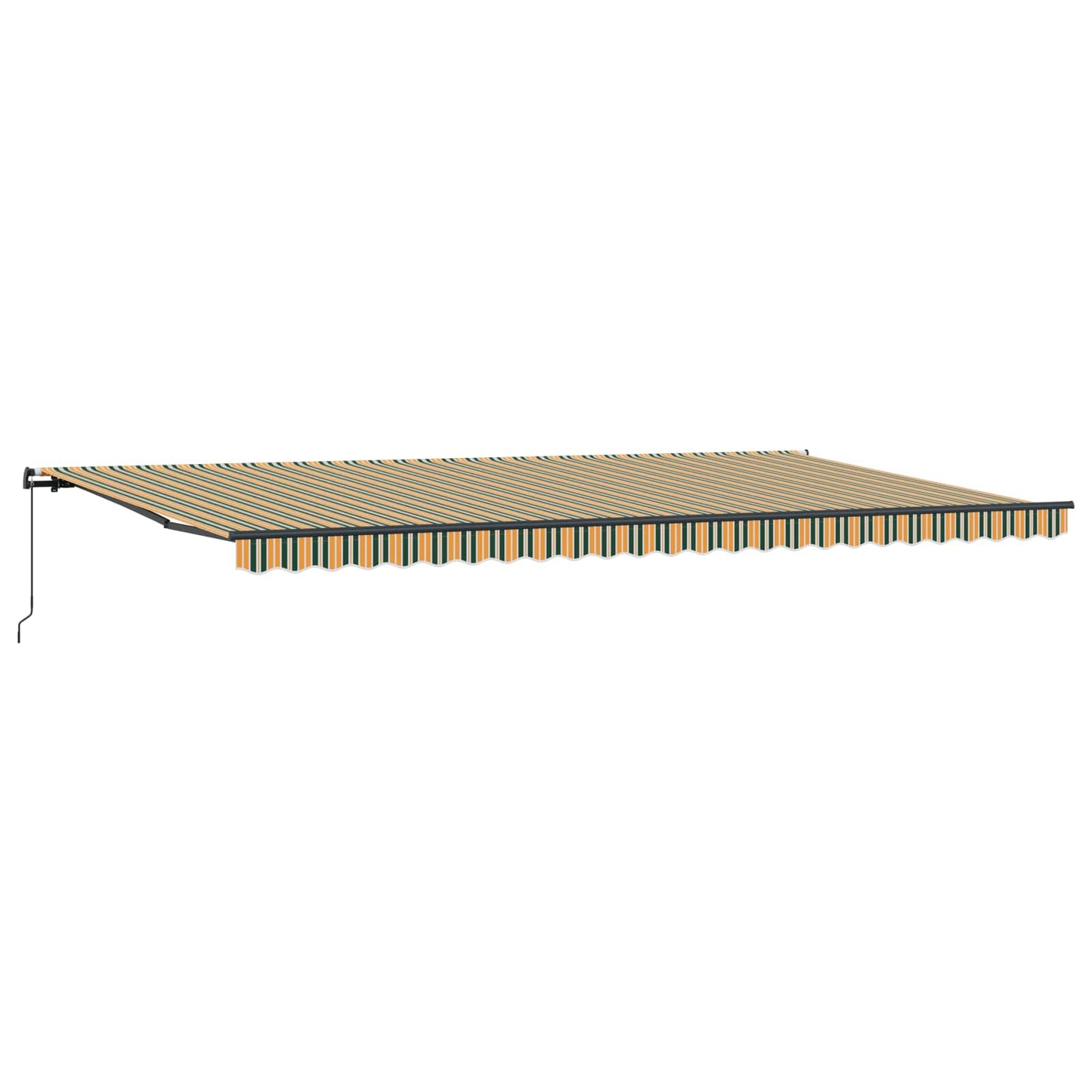 Retractable Awning Manual Green and yellow 600 x 300 cm