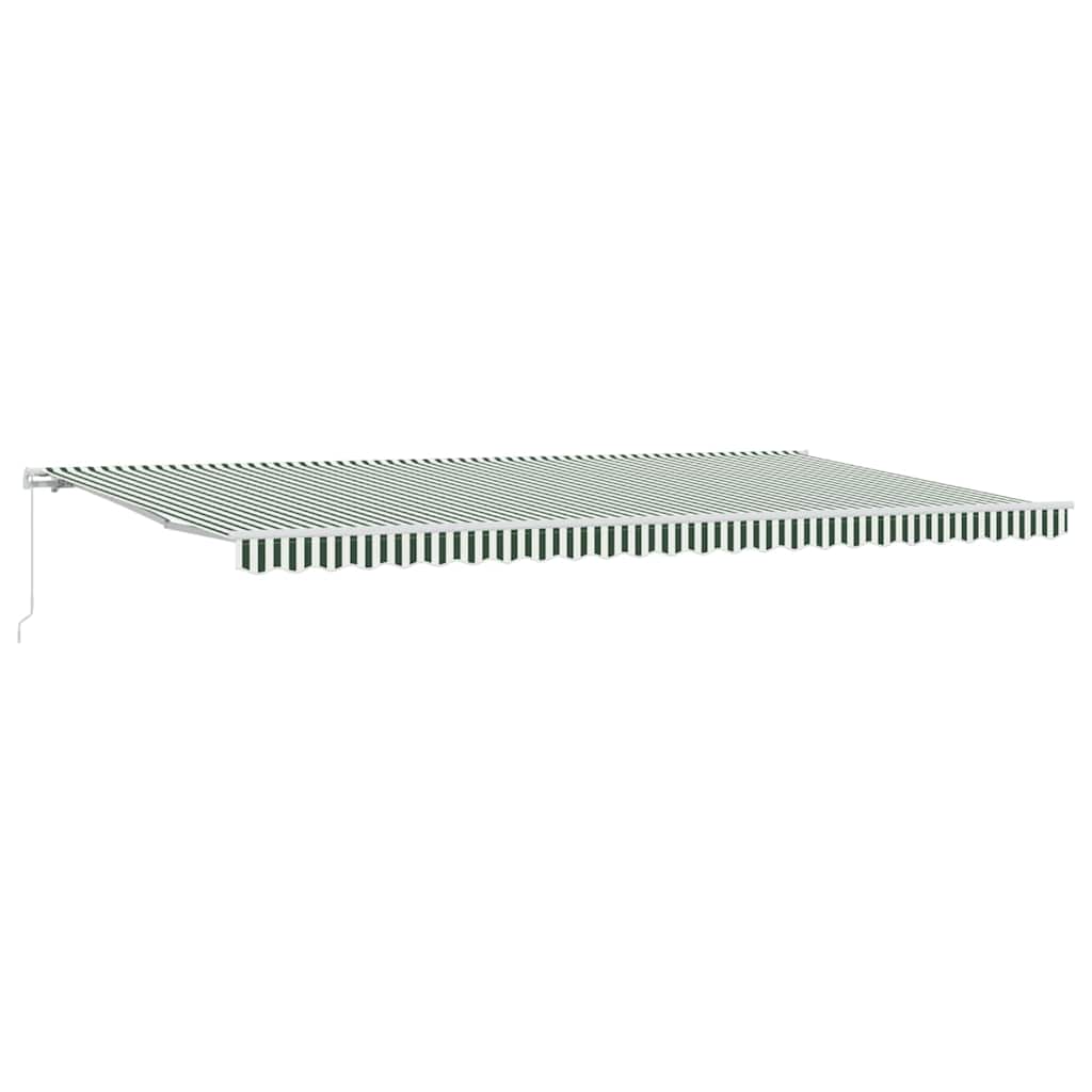 Retractable Awning Retractable Green and White 600 x 300 cm