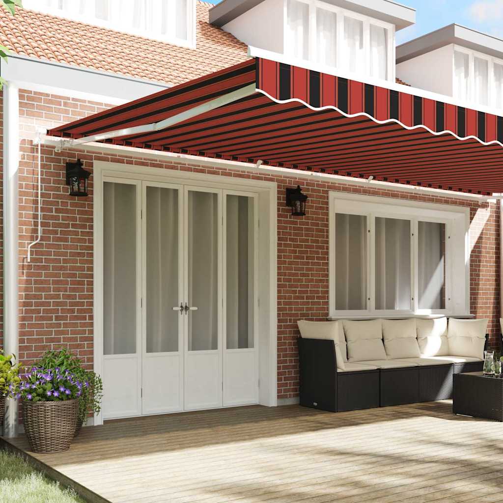Retractable Awning Manual Orange and Brown 600 x 350 cm
