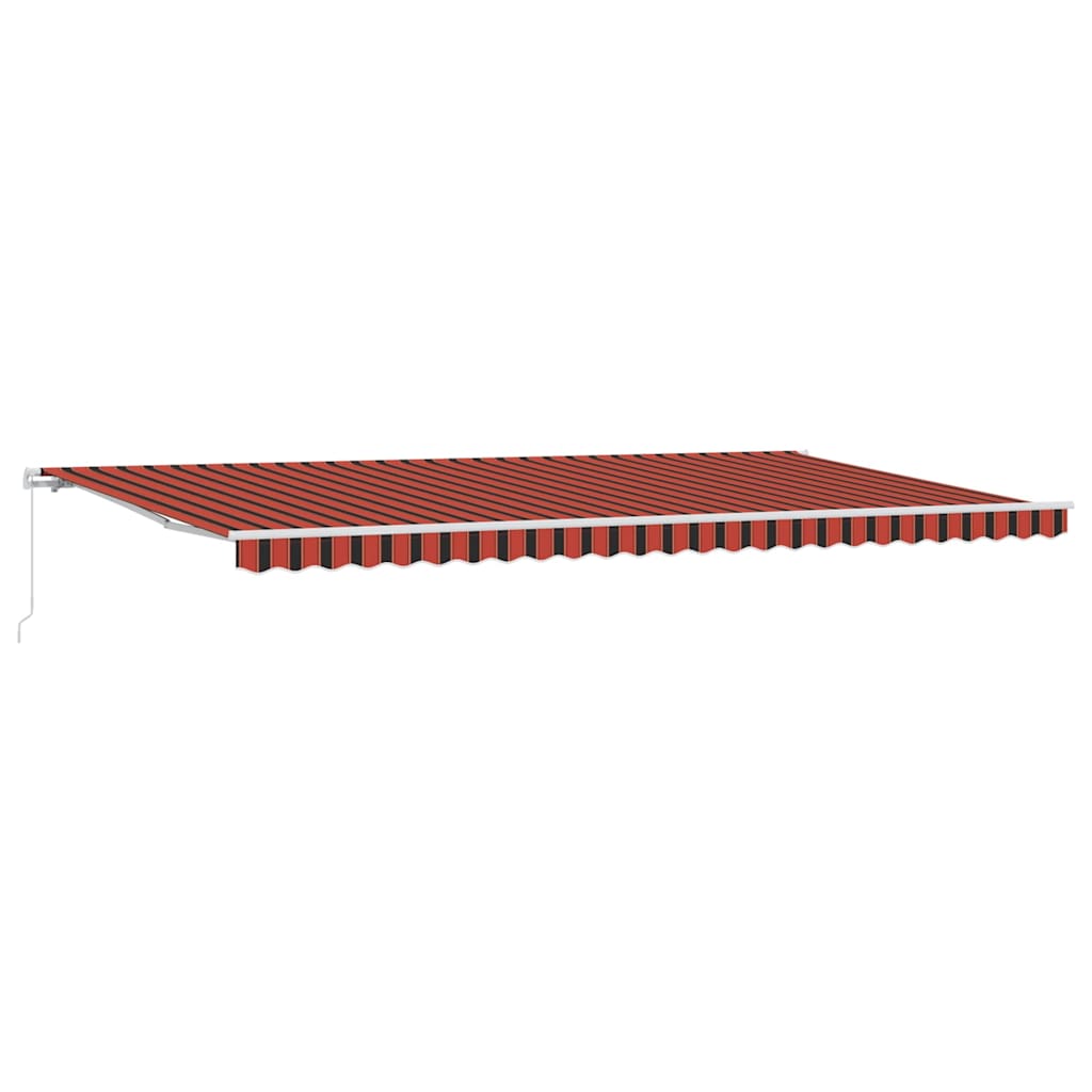 Retractable Awning Manual Orange and Brown 600 x 350 cm