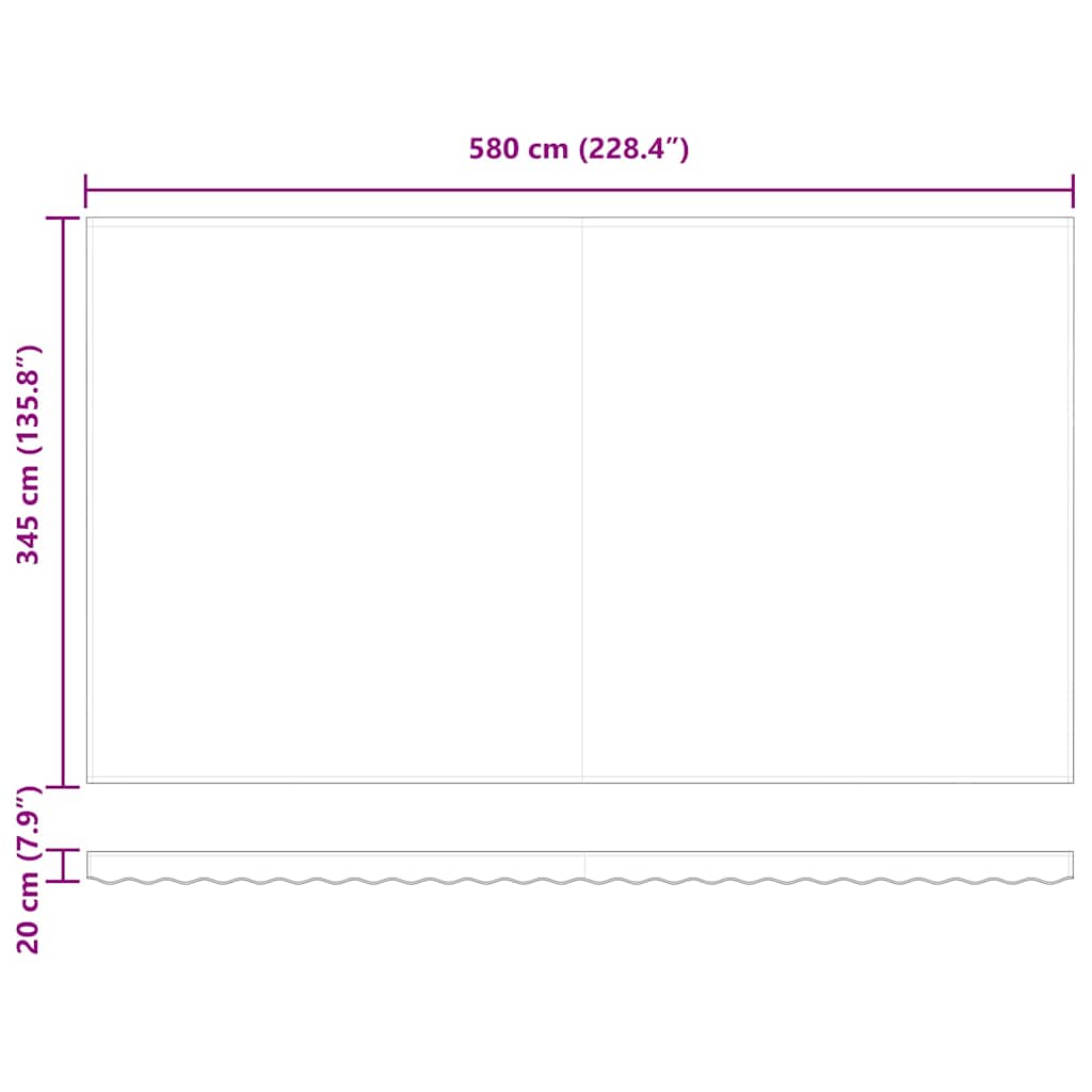 Retractable Awning Manual Orange and Brown 600 x 350 cm