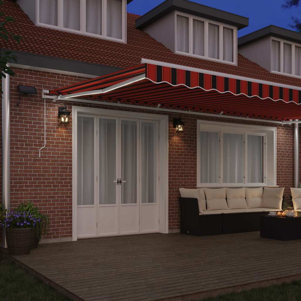 Retractable Awning Orange and brown 600 x 350 cm
