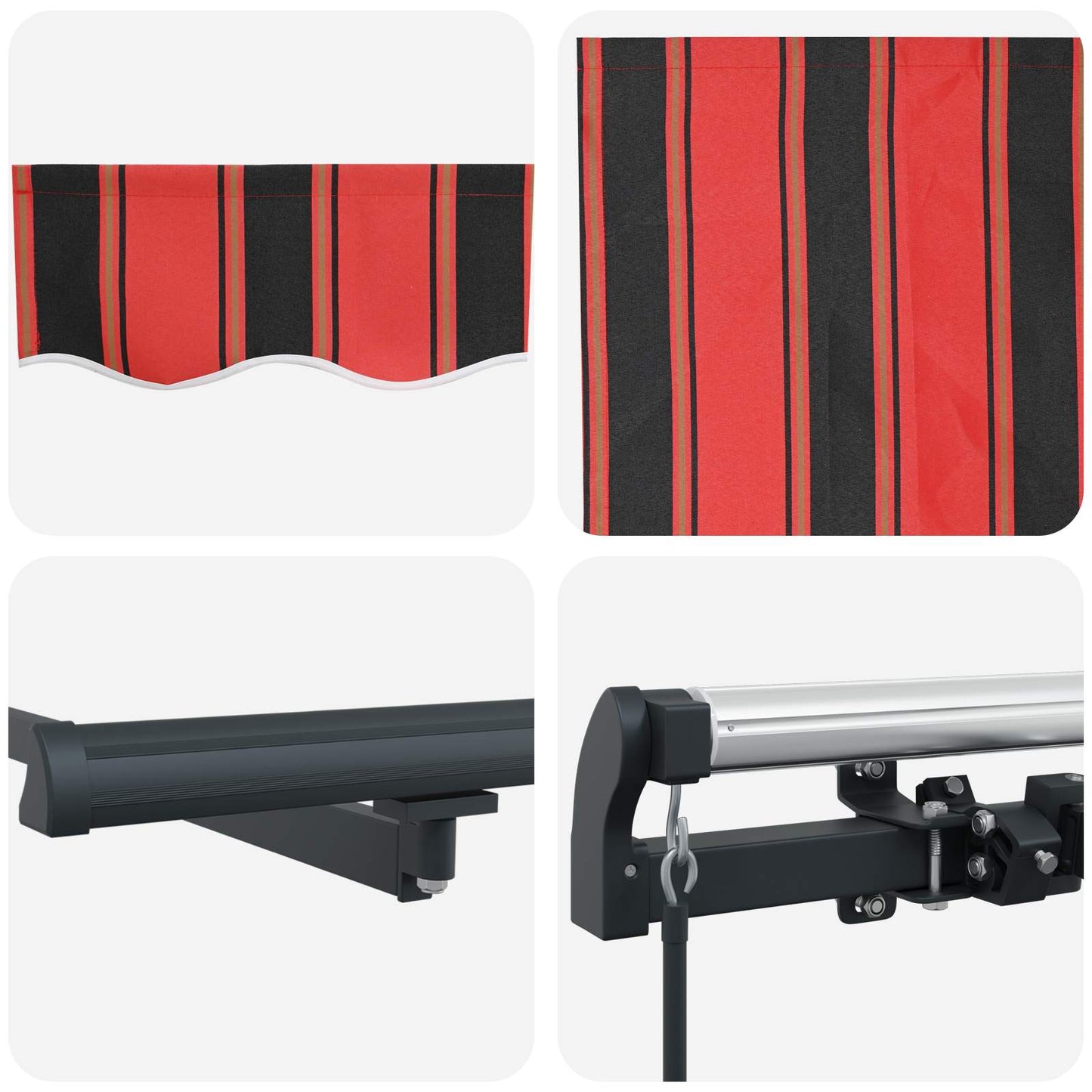 Retractable Awning Manual Orange and brown 600 x 350 cm