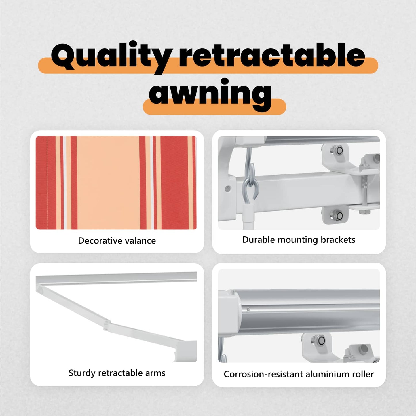 Retractable Awning Yellow and Orange 600 x 350 cm
