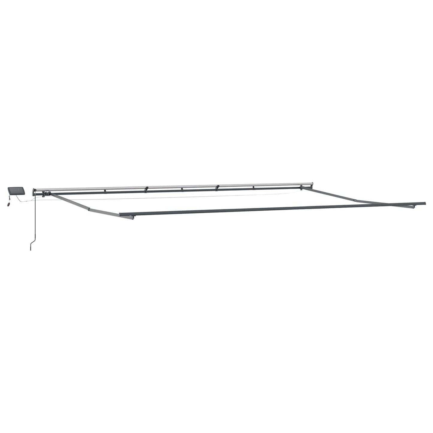 Retractable Awning Manual Red and white 600 x 350 cm Fabric