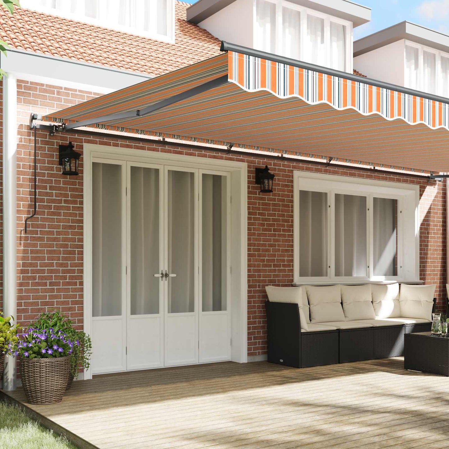 Retractable Awning Multicolour 600 x 350 cm