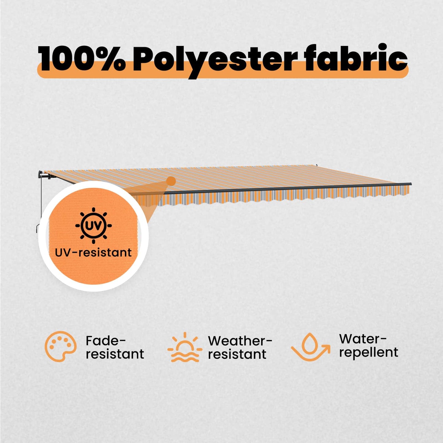 Retractable Awning Multicolour 600 x 350 cm