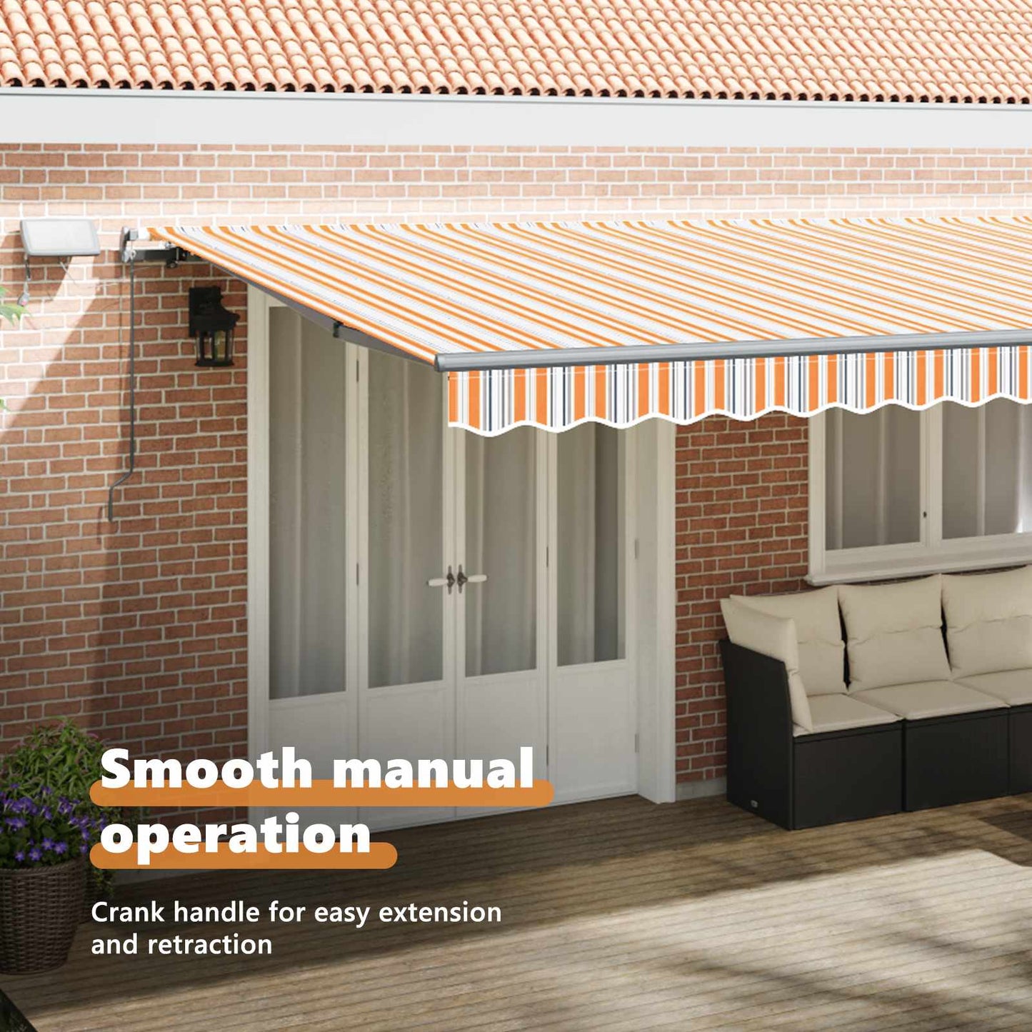 Retractable Awning Multicolour 600 x 350 cm