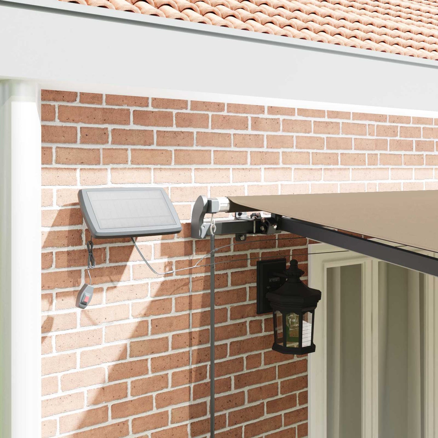 Retractable Awning Beige 600 x 350 cm Fabric and Aluminium