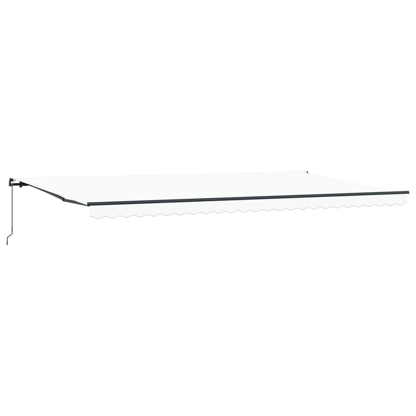 Retractable Awning White 600 x 350 cm Polyester and Aluminium