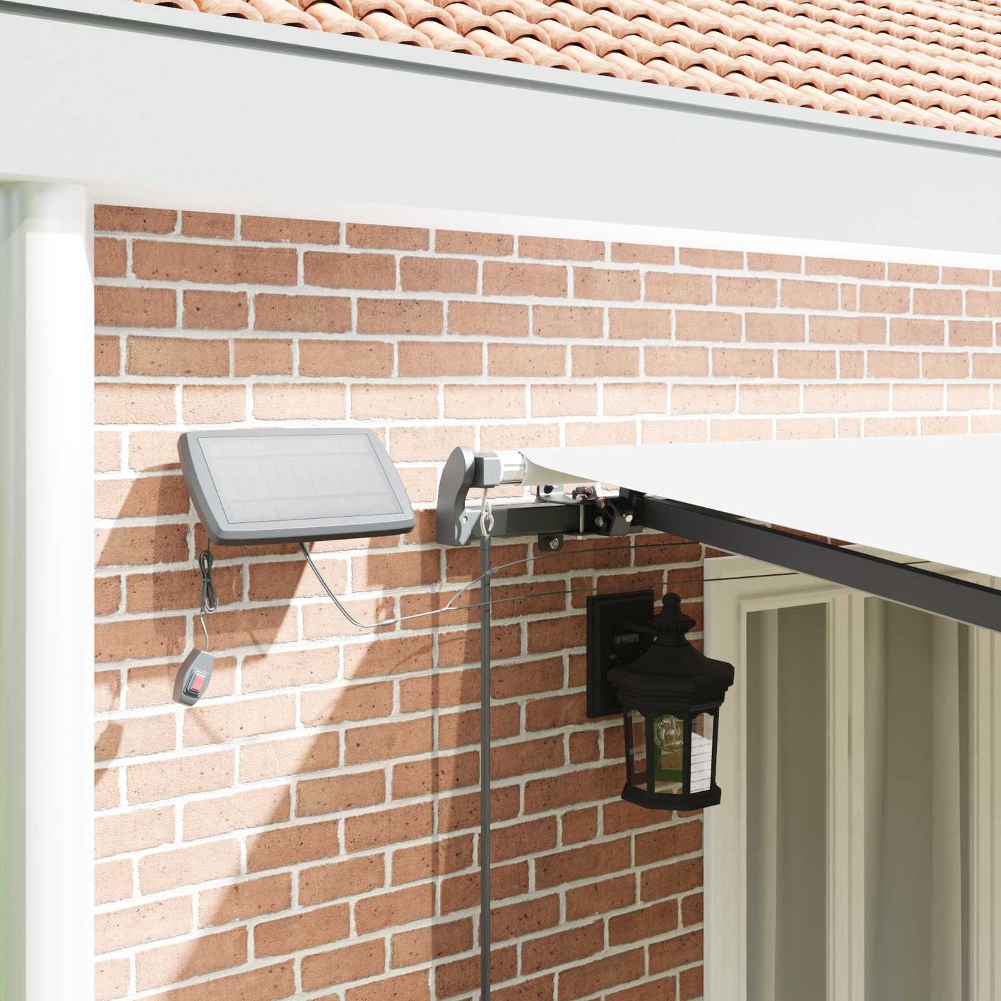 Retractable Awning White 600 x 350 cm Fabric and Aluminium