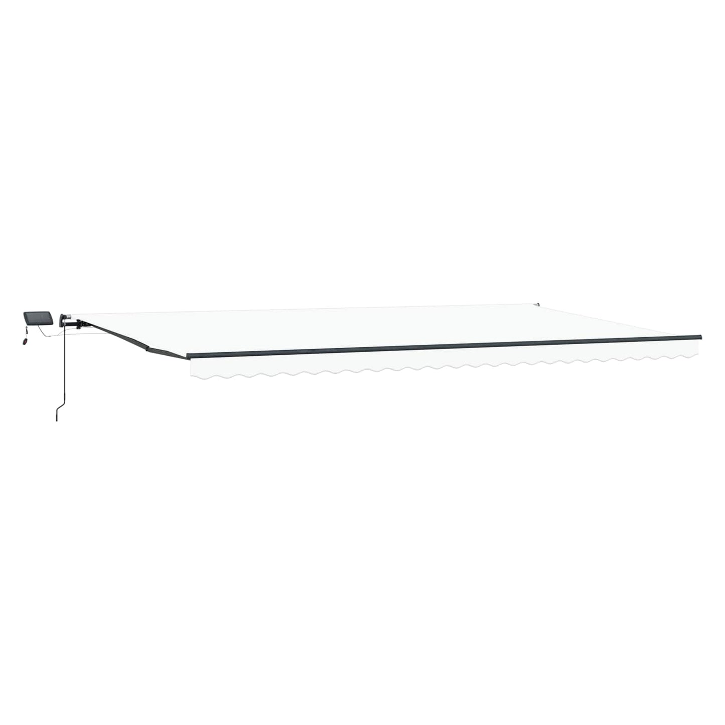 Retractable Awning White 600 x 350 cm Fabric and Aluminium