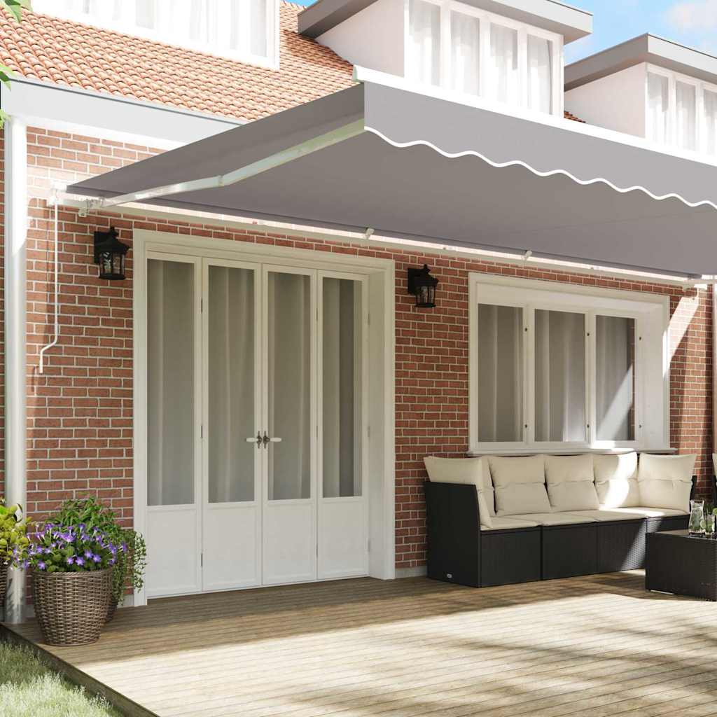 Retractable Awning Light Grey 600 x 350 cm