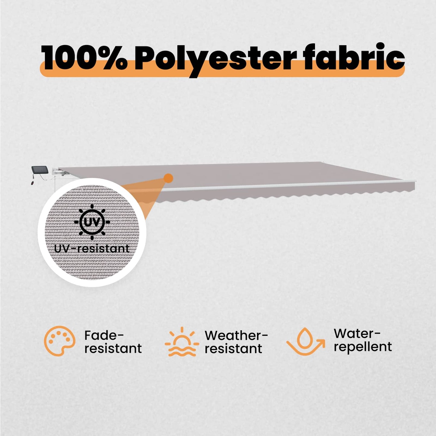 Retractable Awning Light Grey 600 x 350 cm Fabric and Aluminium
