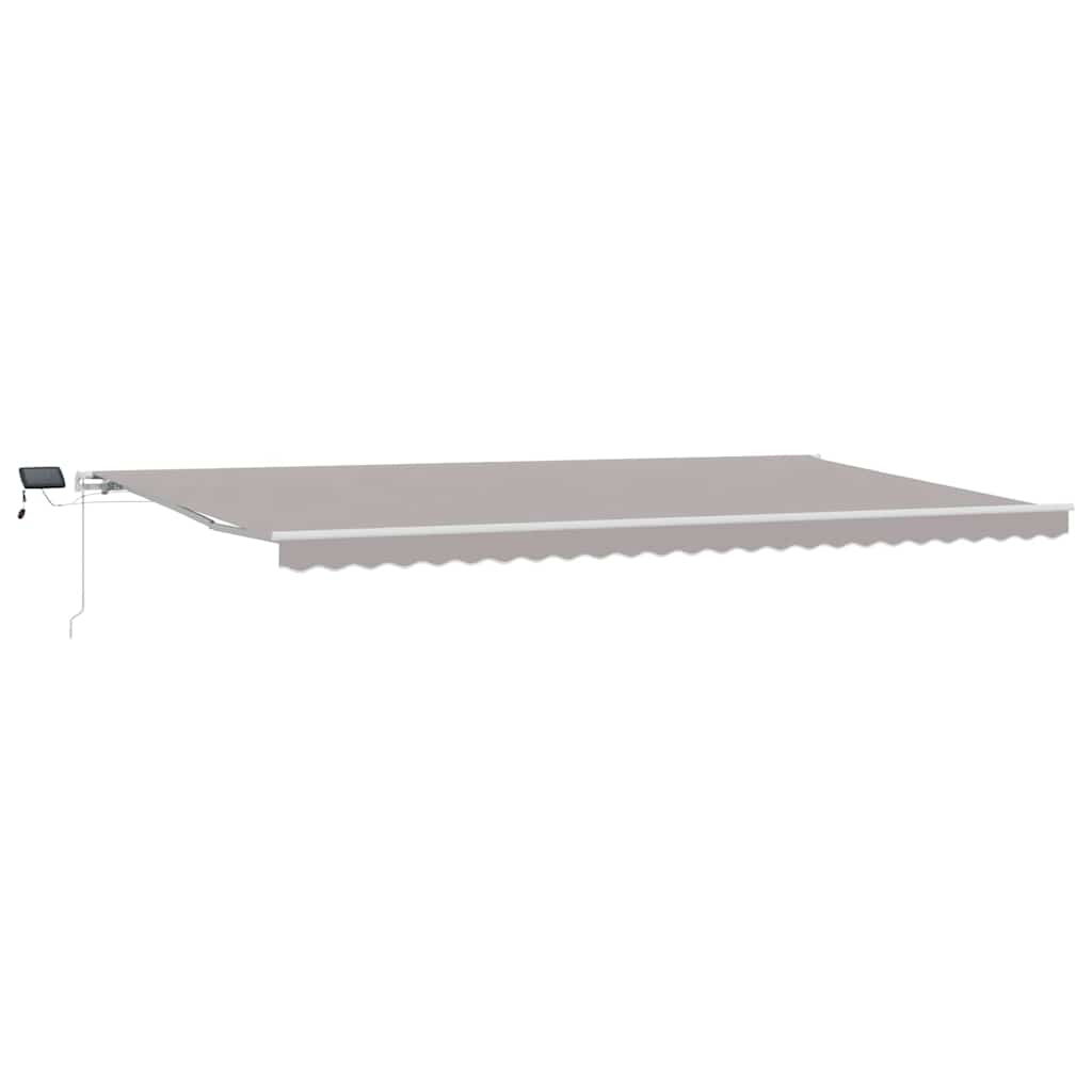 Retractable Awning Light Grey 600 x 350 cm Fabric and Aluminium