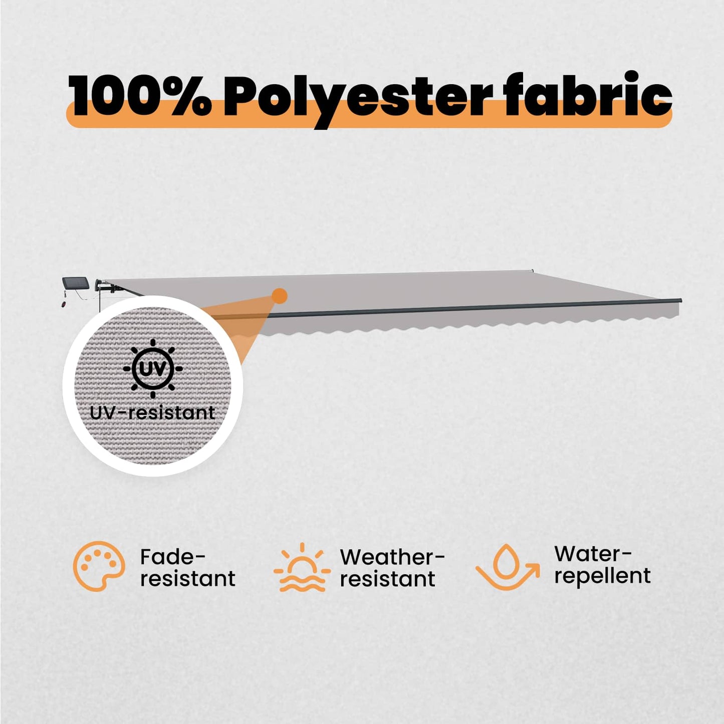 Retractable Awning Light Grey 600 x 350 cm Fabric and Aluminium