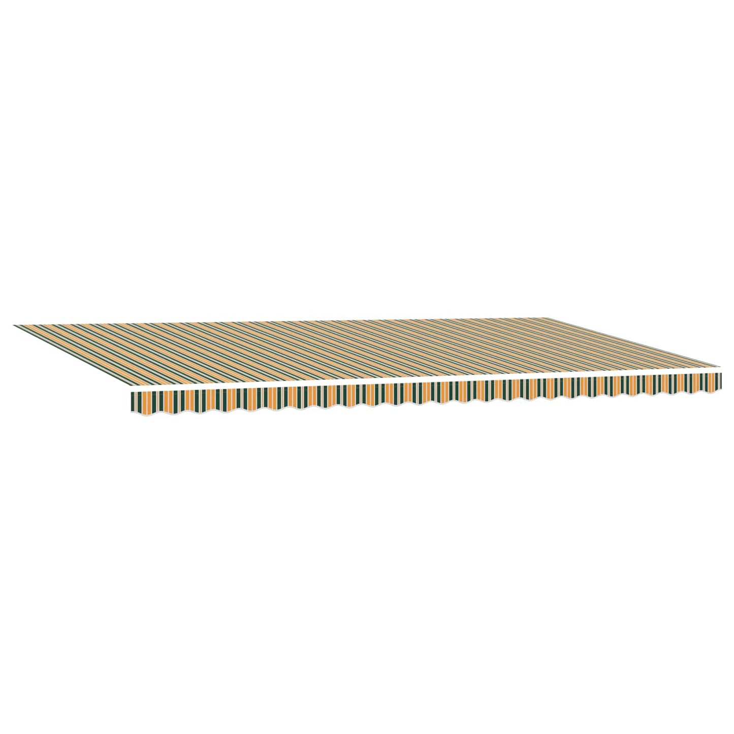 Retractable Awning Manual Green and yellow 600 x 350 cm Fabric