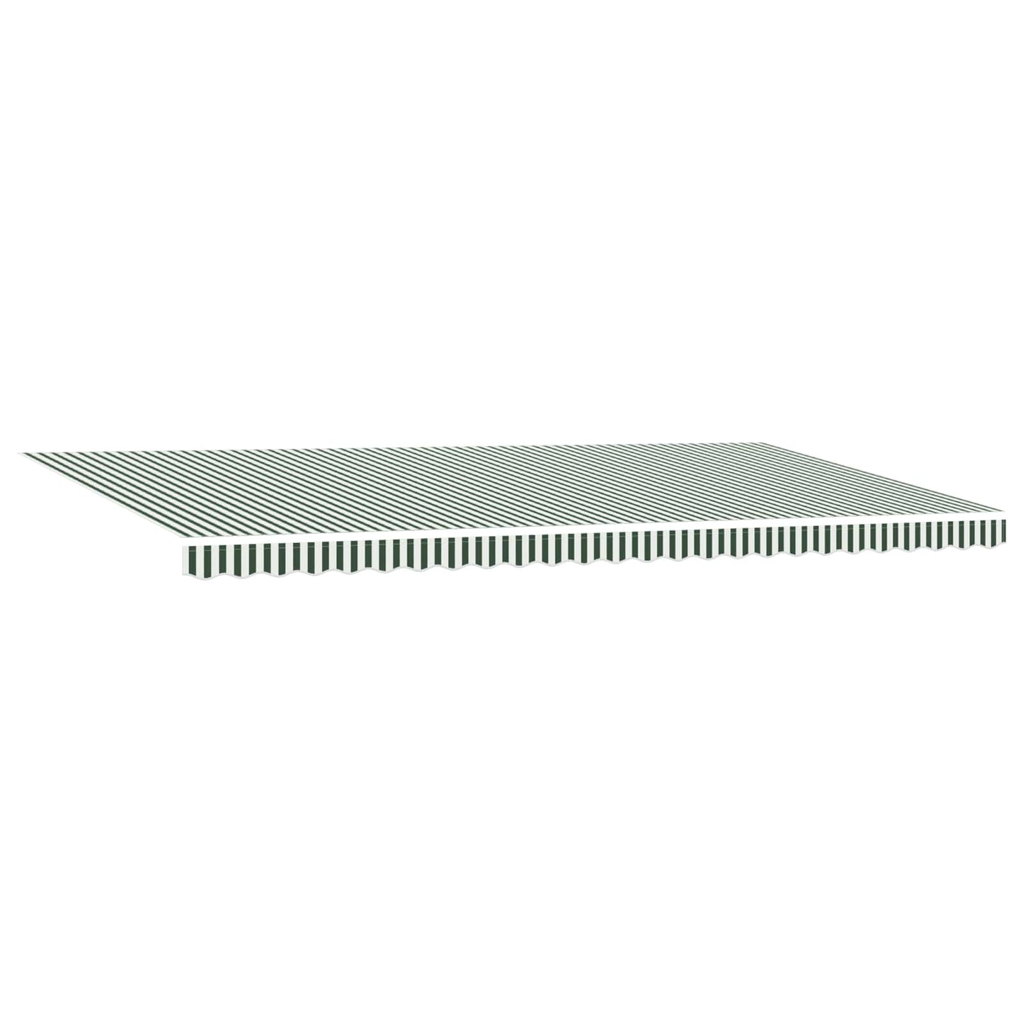 Retractable Awning Green and White 600 x 350 cm