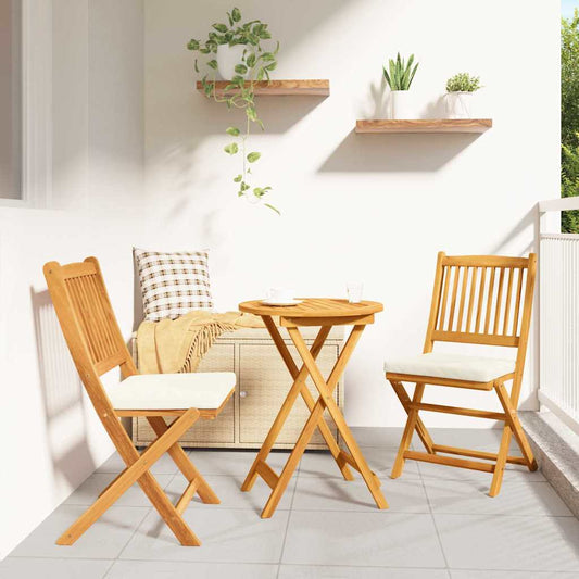 vidaXL Garden Bistro Set 3 pcs Brown Solid acacia wood