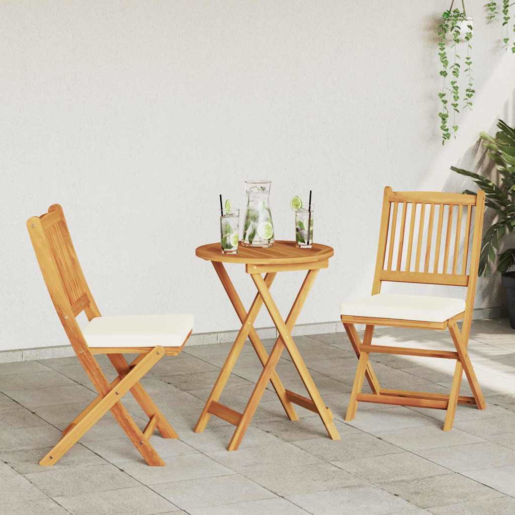 vidaXL Garden Bistro Set 3 pcs Brown Solid acacia wood
