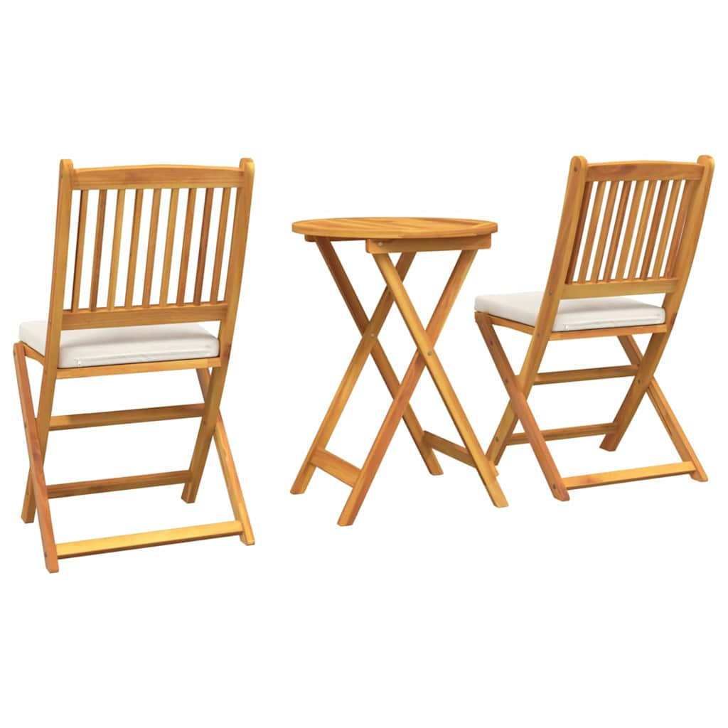 vidaXL Garden Bistro Set 3 pcs Brown Solid acacia wood
