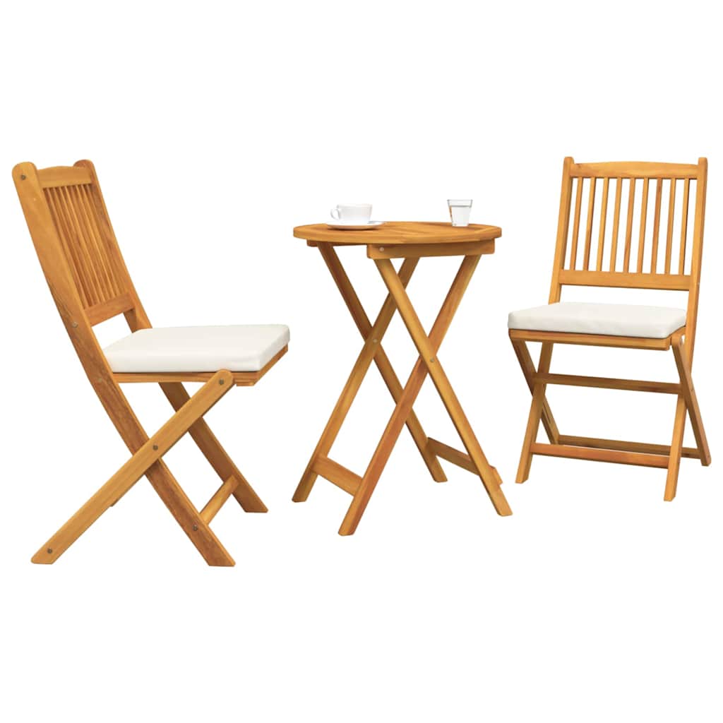 vidaXL Garden Bistro Set 3 pcs Brown Solid acacia wood