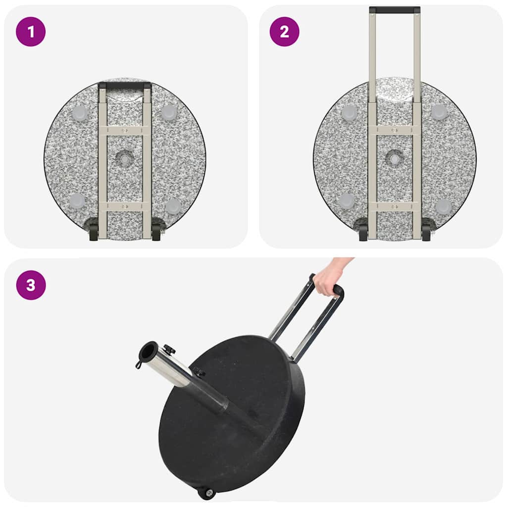 Parasol Base Black Ø 45 x 37.5 cm Granite