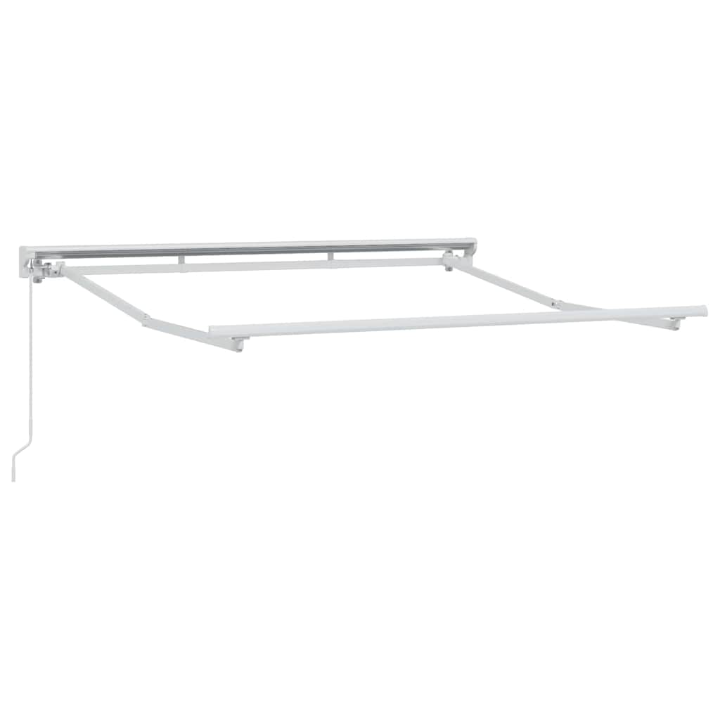Awning Frame Manual Adjustable White 2.5 x 2 m Steel
