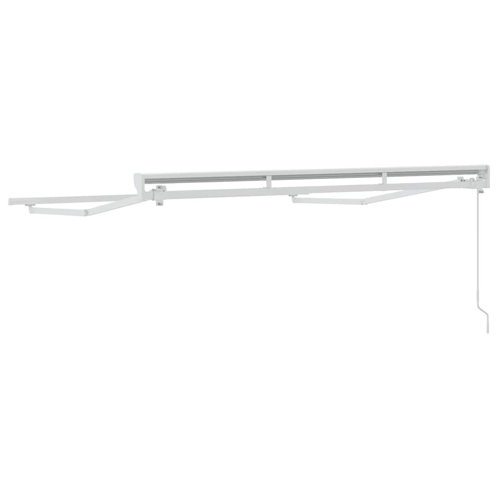 Awning Frame Manual Adjustable White 2.5 x 2 m Steel