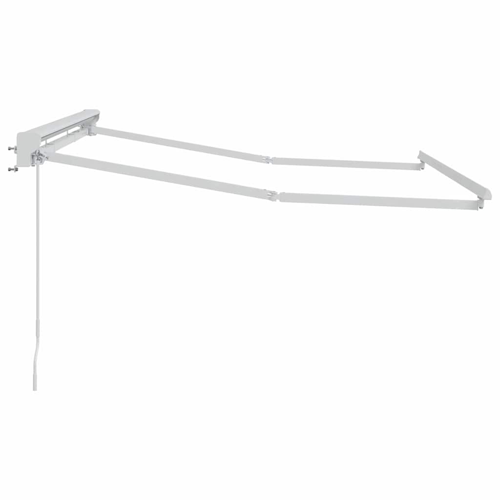 Awning Frame Manual Adjustable White 2.5 x 2 m Steel