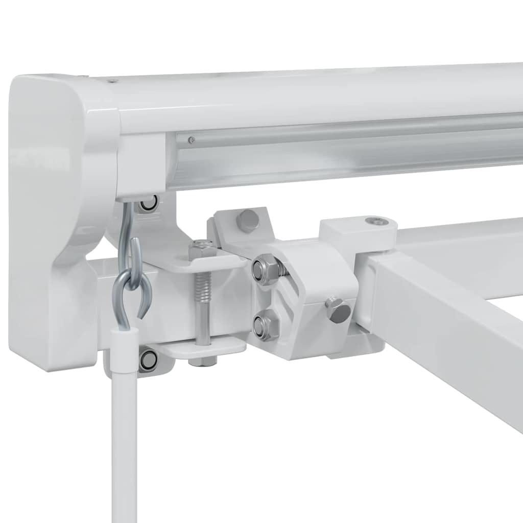 Awning Frame Manual Adjustable White 3.5 x 2 m Steel