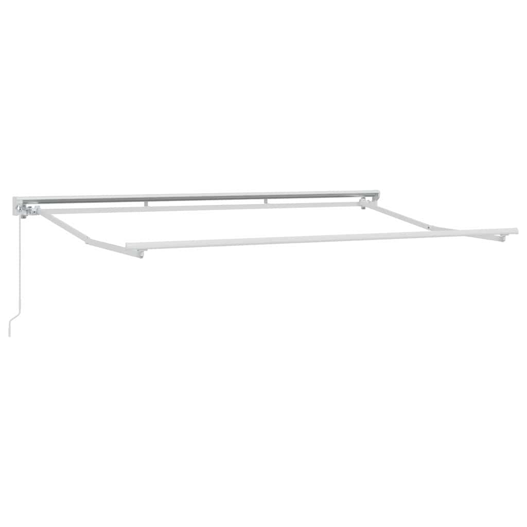 Awning Frame Manual Adjustable White 3.5 x 2 m Steel