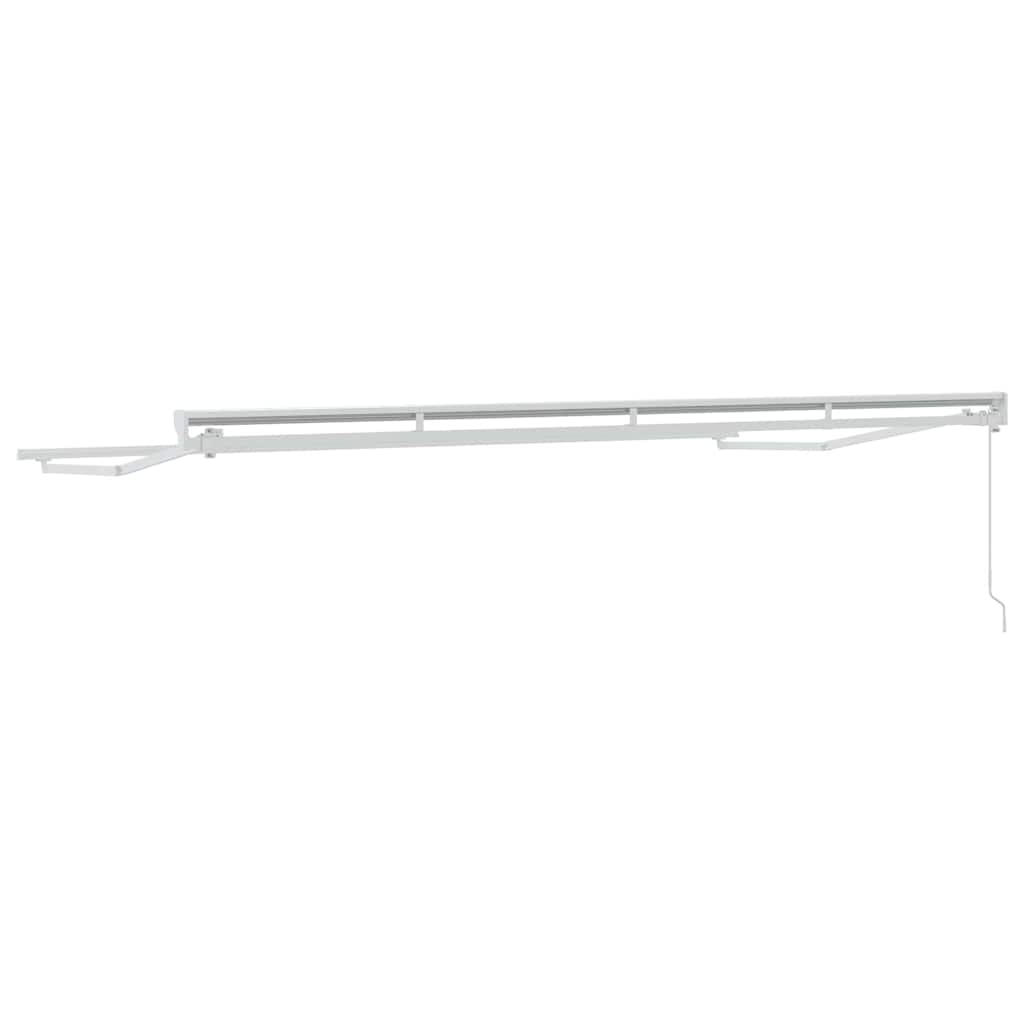 Awning Frame Manual Adjustable White 4 x 2 m Steel