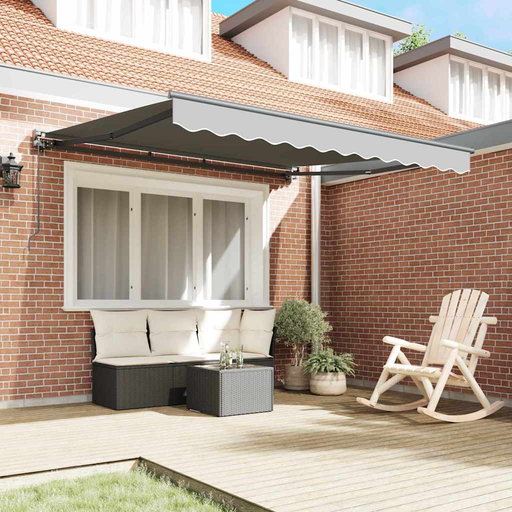 Awning Frame Manual Adjustable Anthracite 3.5 x 2.5 m Steel