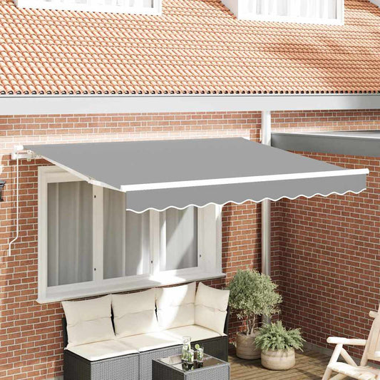 Awning Frame Retractable Manual White 2.5 x 2 m Metal