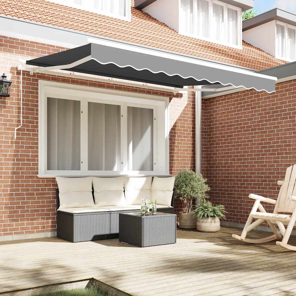 Awning Frame Retractable Manual White 2.5 x 2 m Metal