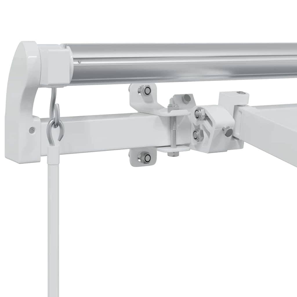 Awning Frame Retractable Manual White 3.5 x 2 m Metal