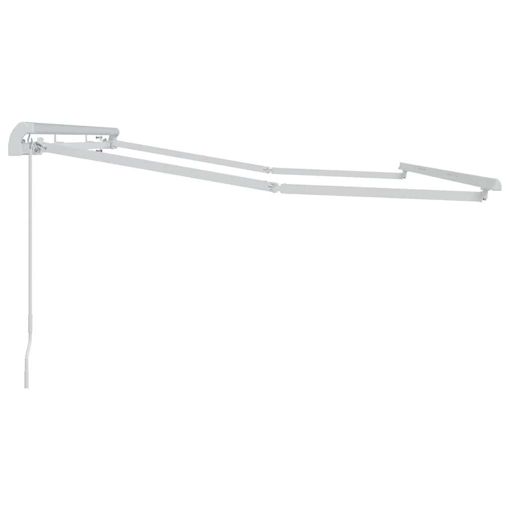 Awning Frame Retractable Manual White 3.5 x 2 m Metal