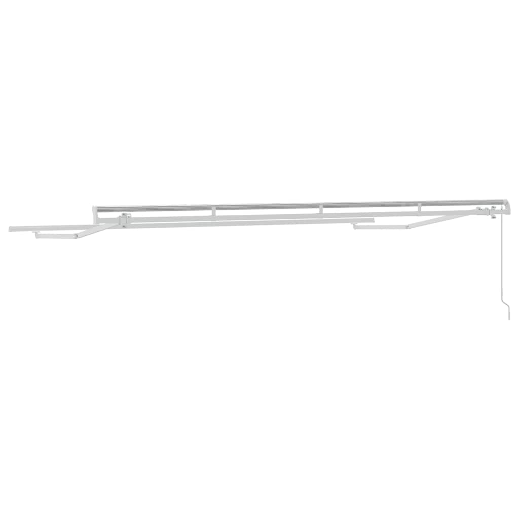 Awning Frame Retractable Manual White 4 x 2 m Metal