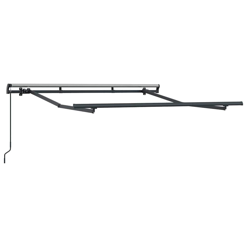 Awning Frame Retractable Manual Anthracite 2.5 x 2 m Metal