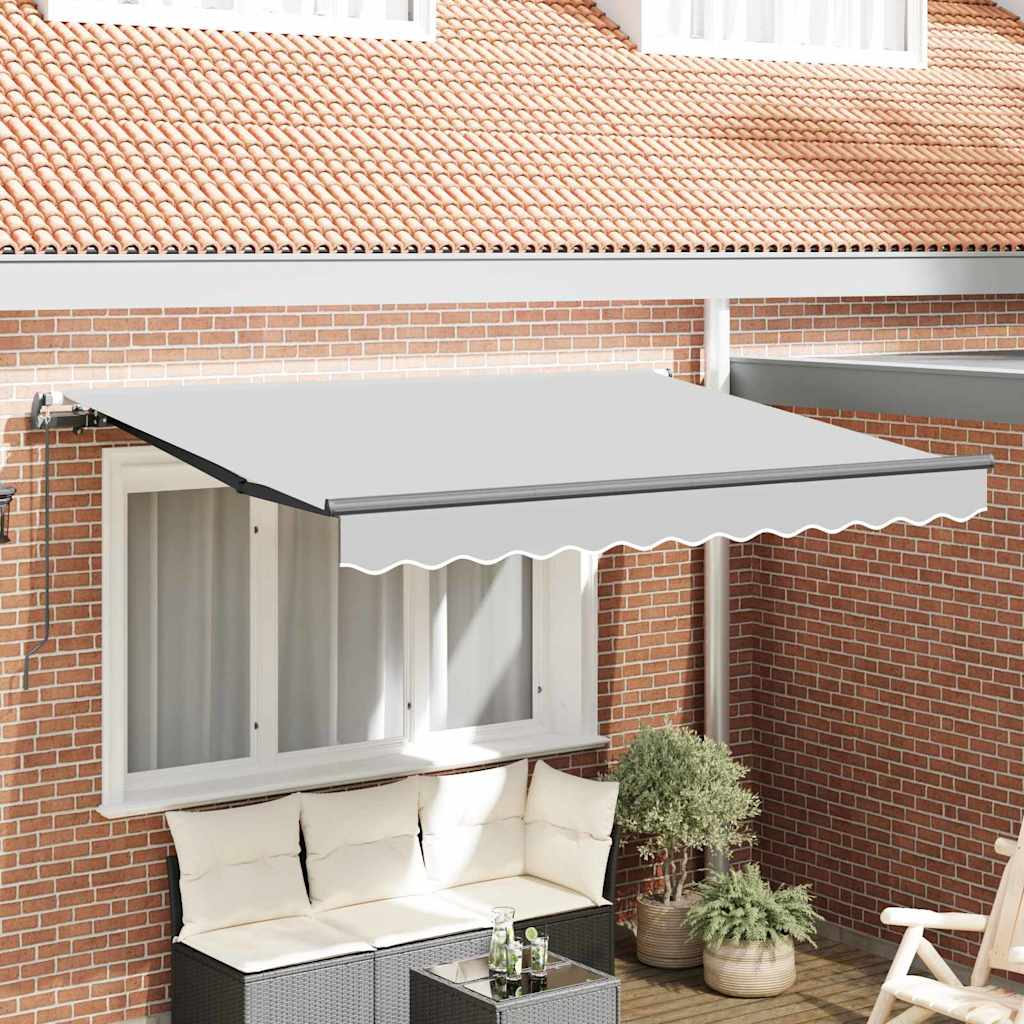 Awning Frame Retractable Manual Anthracite 3 x 2 m Metal