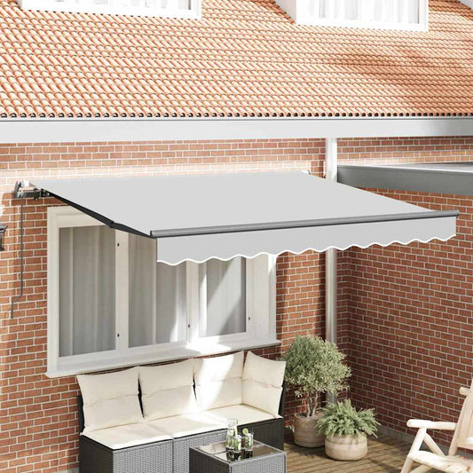 Awning Frame Retractable Manual Anthracite 3 x 2 m Metal