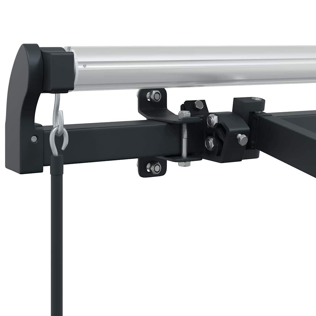 Awning Frame Retractable Manual Anthracite 3.5 x 2 m Metal