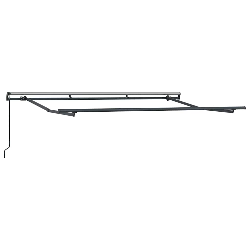 Awning Frame Retractable Manual Anthracite 3.5 x 2 m Metal